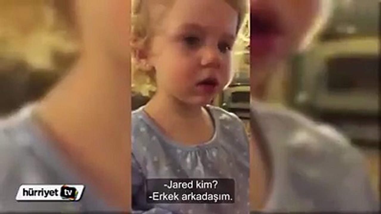 Sevgilisi olduğuna babasını inandırmaya çalışan ufak kız