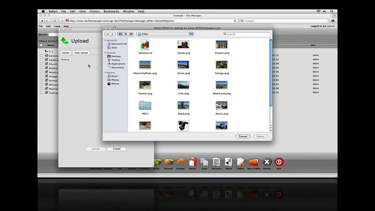 Web Based File Manager - iDC File Manager