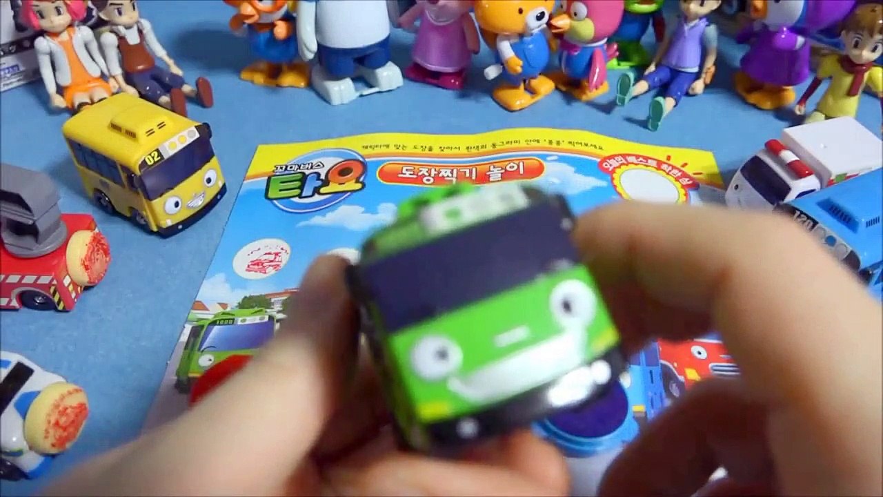 Tayo le peu de bus-timbre jouets les autres clés et ou robot kit de peinture jouet