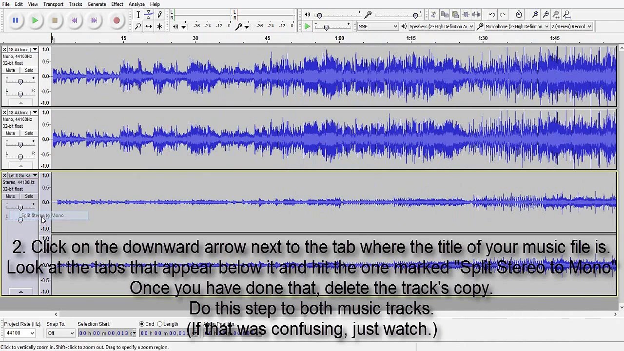 Acapella Tutorial with Utagoe and Audacity