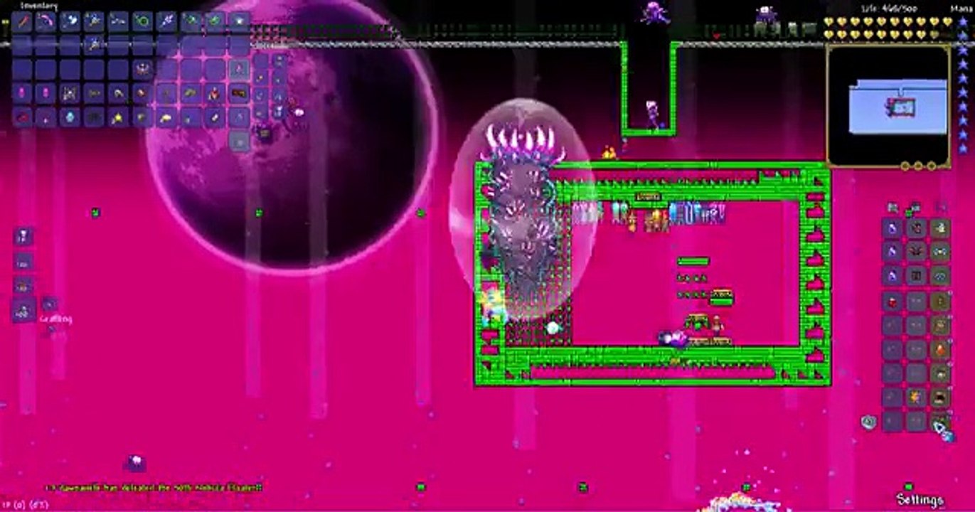 Terraria: map testing moon lord afk farm v7