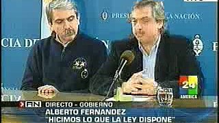 Alberto y Anibal Fernandez en conferencia de prensa 1ra part