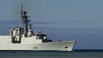 Canadian Navy Destroyer Arrives At Pearl Harbor - Hawaii