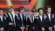 150115 EXO Golden Disk Awards won Daesang Speech (Sehun, Tao, Kai, Suho, Chen focus)
