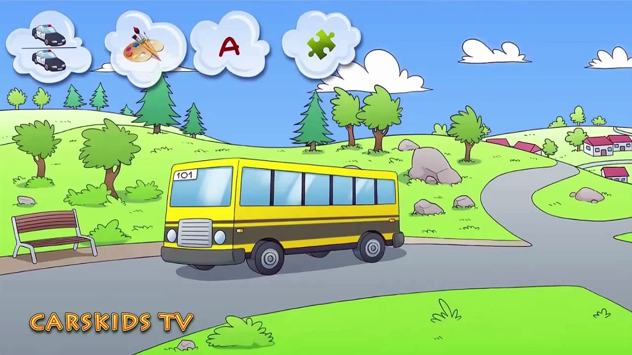 BUS  Learn Transport for kids  Street vehicles  Educational videos for children