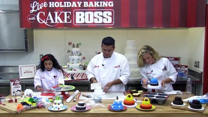 How to make Tree and Snowman Cakelettes - Holiday Baking with Cake Boss LIVE (Part 4)
