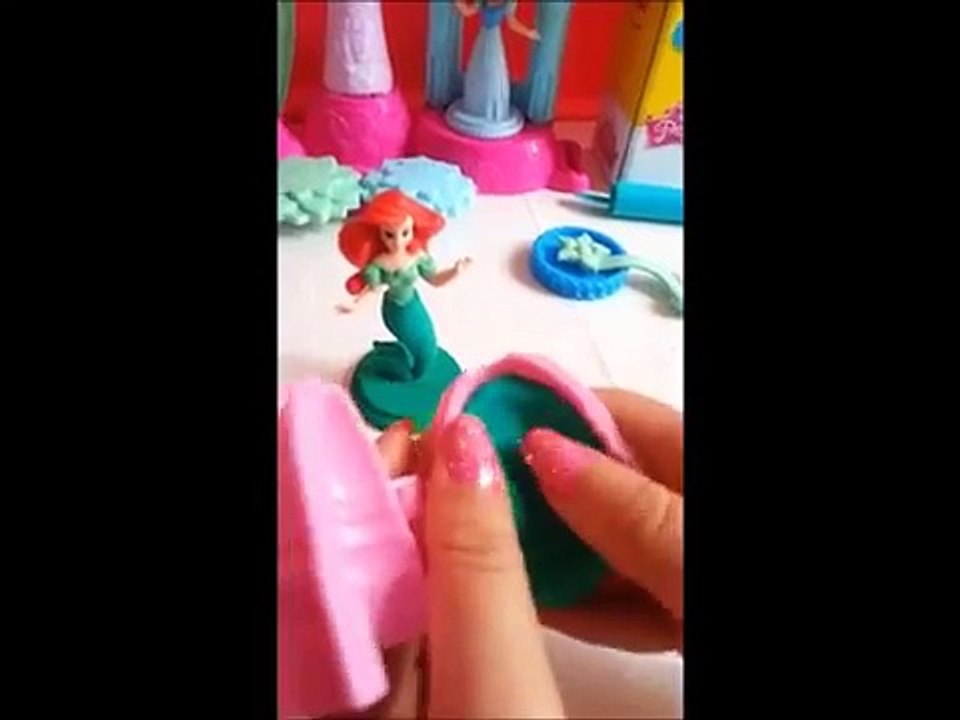 NEW Play Doh Castle Royal Palace- Disney Princess Glider Anna Elsa Ariel -PART 1 DRESS UP ARIEL o