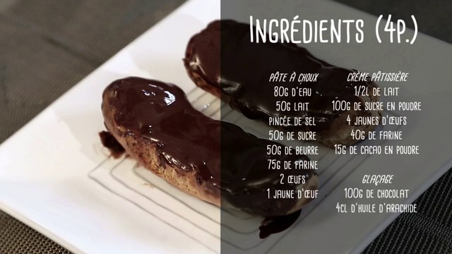 Recette d'éclair au chocolat pour les enfants - Gourmand