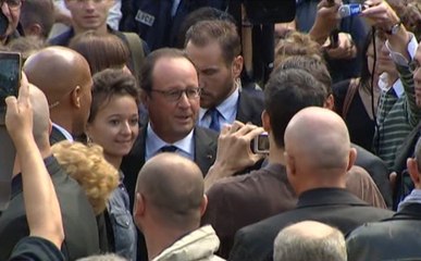 Comment les télés évoquent la visite de Hollande à Vesoul, en 42 secondes