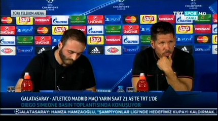 Diego Simeone: "55 bin taraftarın önünde favori olmaz"