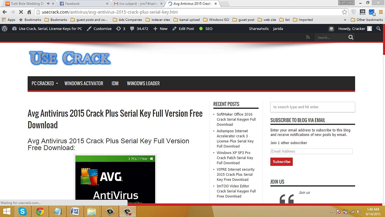 Avg Antivirus 2015 Crack Plus Serial Key Full Version Free Download