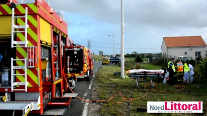 Spectaculaire accident à Hames-Boucres le 14 septembre 2015