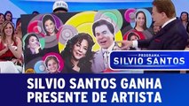 Silvio Santos ganha homenagem de artista no programa