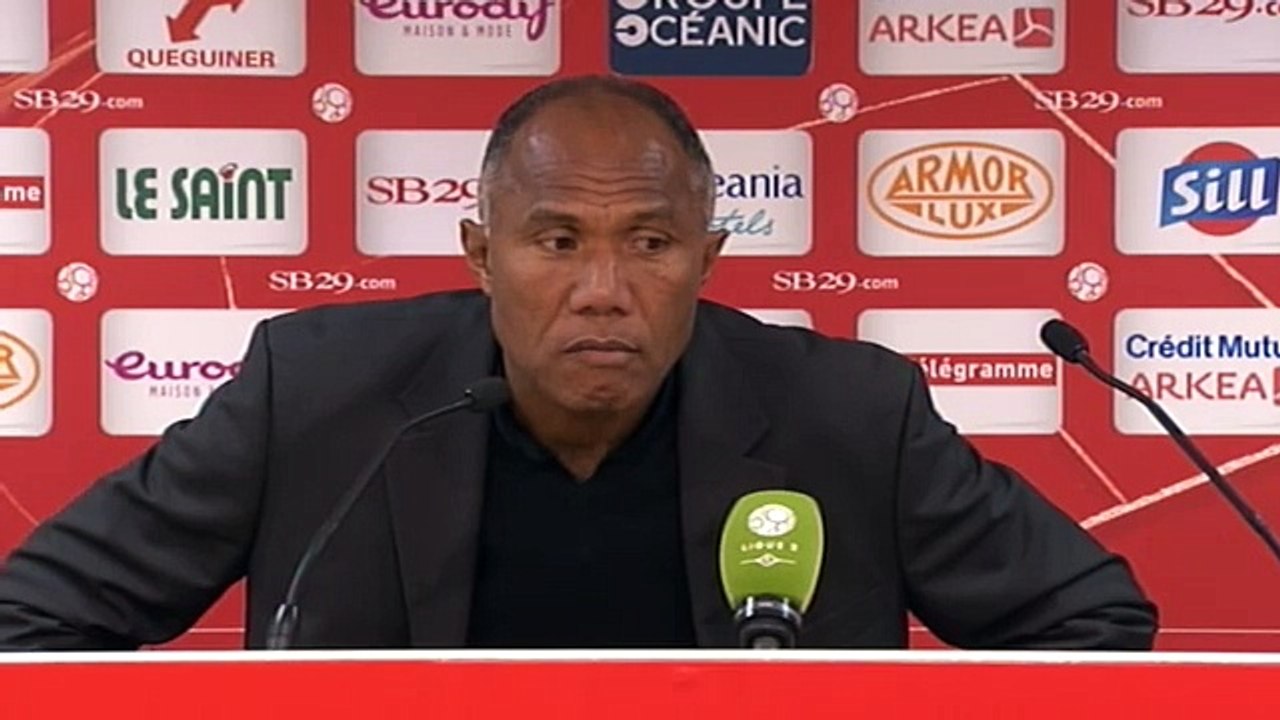 Réaction d'Antoine Kombouaré après Stade Brestois 29 - RC Lens