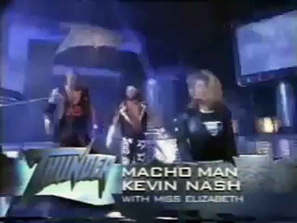 Sting & Bret Hart vs Randy Savage & Kevin Nash - WCW Thunder - 4 17 98