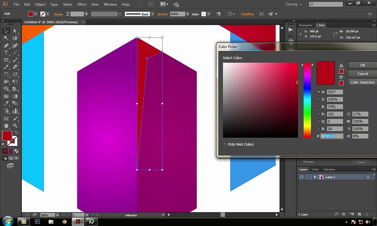 Adobe Illustrator CC - Membuat logo dengan polygon tool