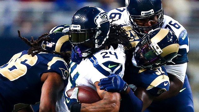 Seahawks Hand It to Marshawn Lynch with the Game on the Line, Still Blow It