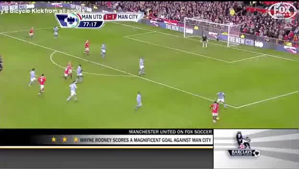 Wayne Rooney Bicycle Kick Goal VS Manchester City