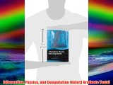 Information Physics and Computation (Oxford Graduate Texts) Download Free Books