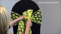 How to tie a bow tie chair sash