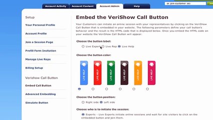 Embedding VeriShow Call button on VeriShow - Help Video
