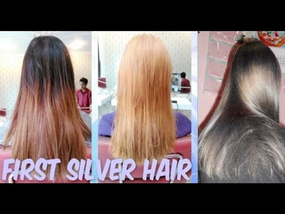 (Hair Journey) First Time Getting Silver/ Ash Blonde Hair Vlog