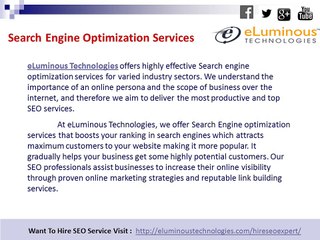 Hire SEO Expert- eLuminous Technology