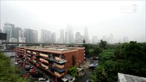 Kuala Lumpur dans le brouillard à cause de feux de forêts en Indonésie