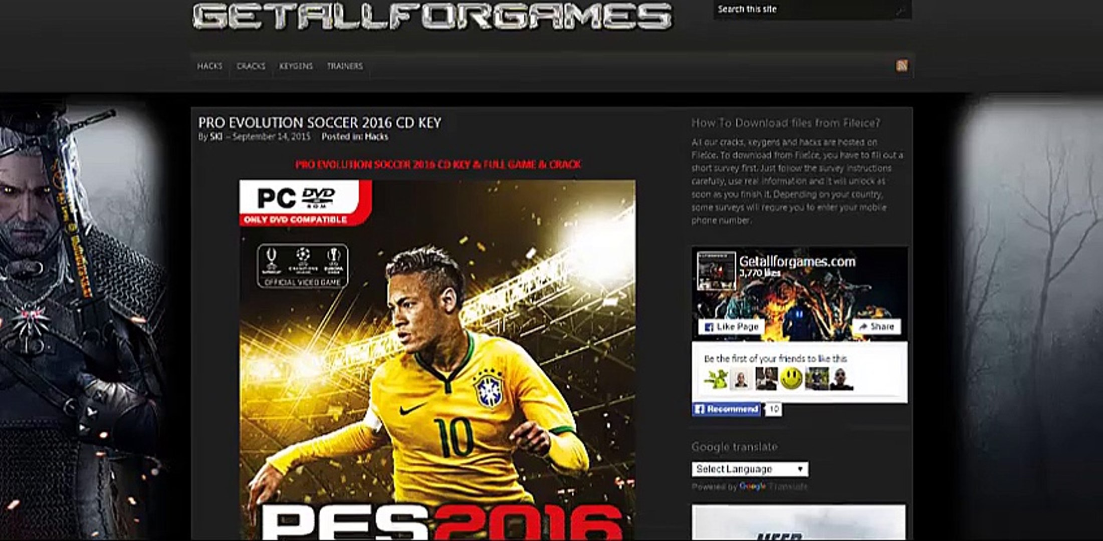 Pro Evolution Soccer 2016 serial key list, keys giveaway SEPTEMBER 2015 -  video Dailymotion