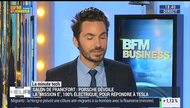 La Minute Tech: Porsche a dévoilé une berline 100 % électrique au Salon de l'automobile de Francfort - 15/09