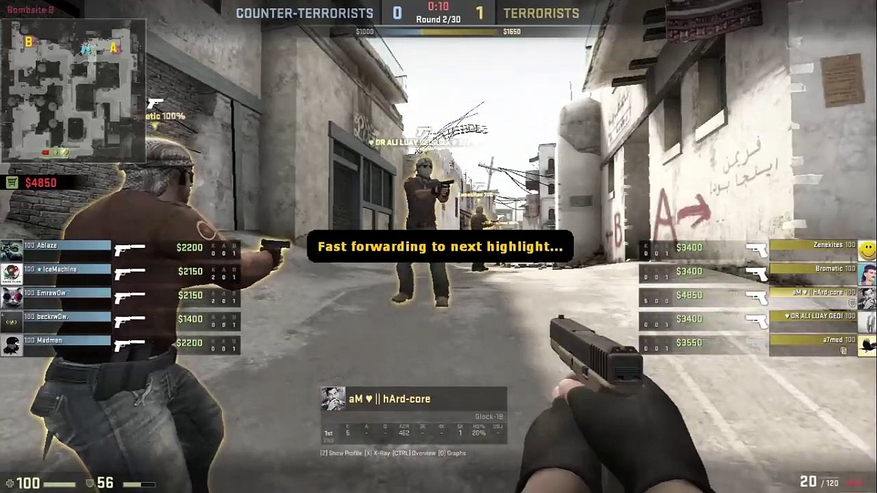 Ace Glock! With nice AWP frag