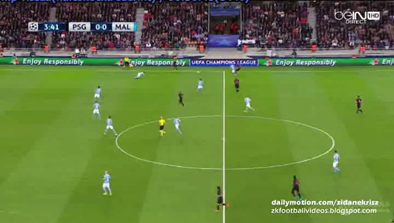 1-0 Angel Di Maria Amazing Goal | Paris Saint-Germain v. Malmö 15.09.2015 HD