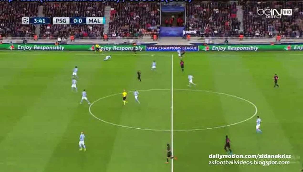 1-0 Angel Di Maria Amazing Goal | Paris Saint-Germain v. Malmö 15.09.2015 HD