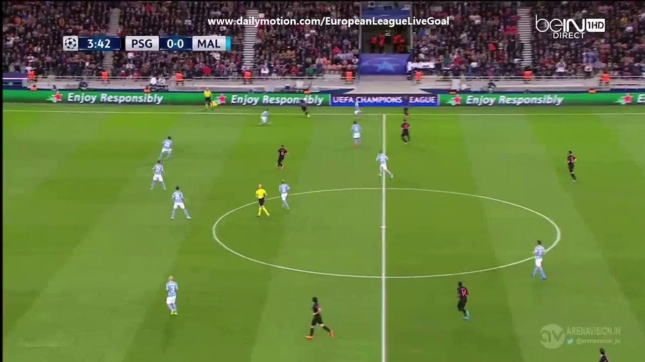 Angel Di Maria 1:0 Great Goal | Paris Saint Germain - Malmoe FF 15.09.2015 HD