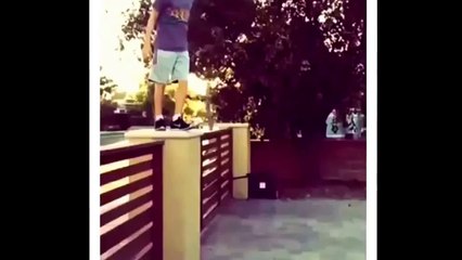 Cameron Boyce doing flips