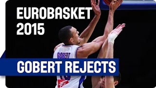 Rudy Gobert Rejects Berzins - EuroBasket 2015