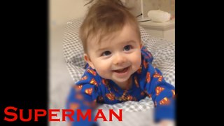 Funny Baby Videos - Cutest Superman Baby Laughing