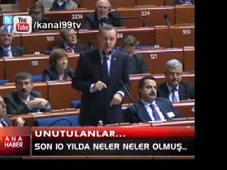 Erdoğan AB Parlementosunda Hristiyanlara nasıl hizmet ettiğini anlatıyor