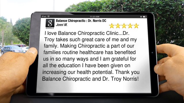 Balance Chiropractic : Dr. Norris DC Boise WonderfulFive Star Review by Jonni M.