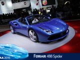Ferrari 488 Spider en direct du salon de Francfort 2015