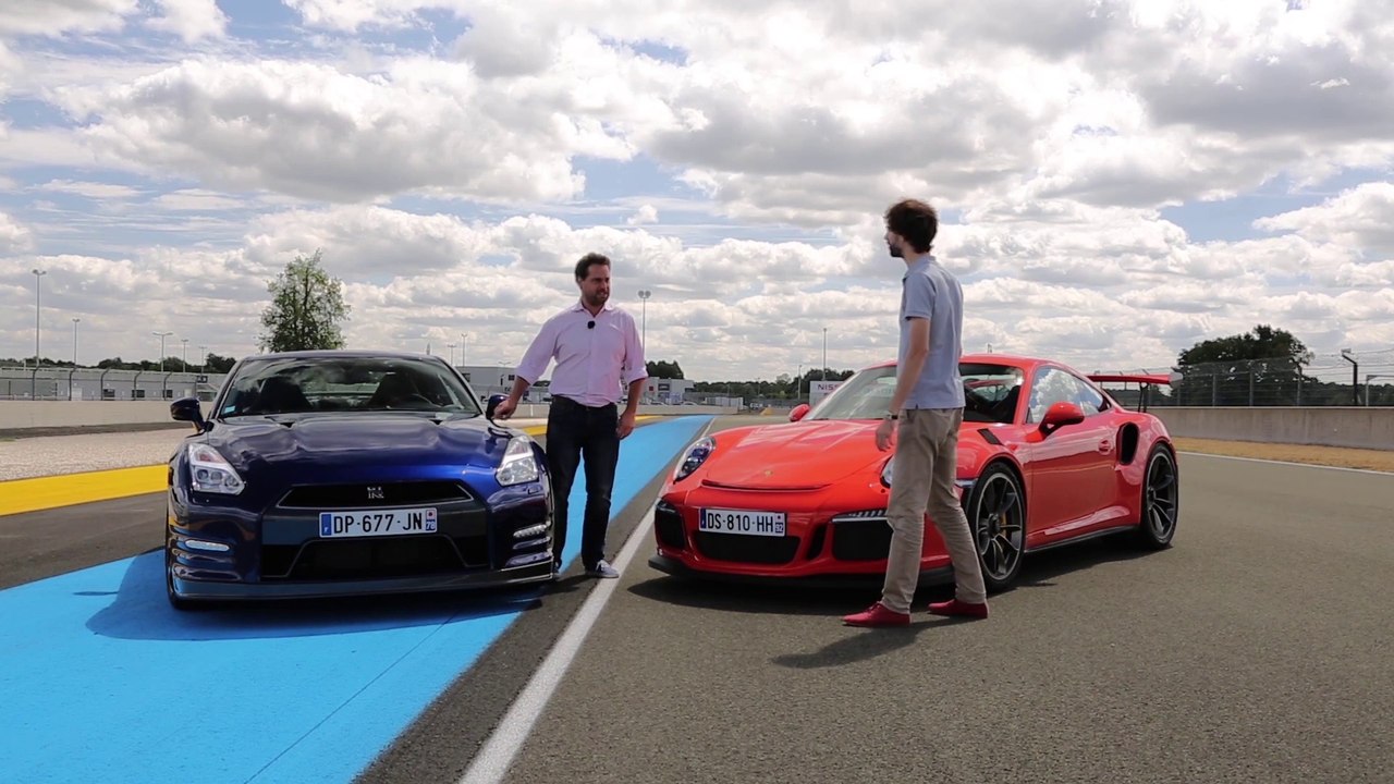Porsche GT3 RS vs Nissan GTR : Duel sur circuit