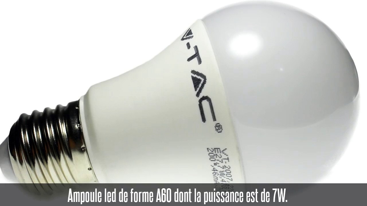 Ampoule led E27, A60, 7W, 470 lm, 200