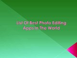 Best photo editing apps - List of good free apps