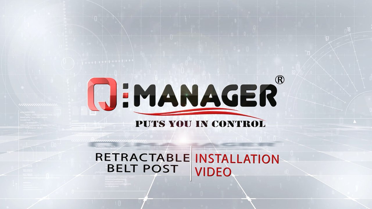 Q-Manager® Retractable Belt Post - Installation