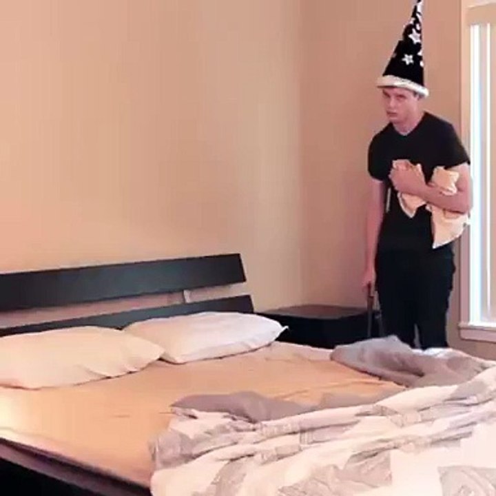 When your stupid wizard parents force you to make the bed.
