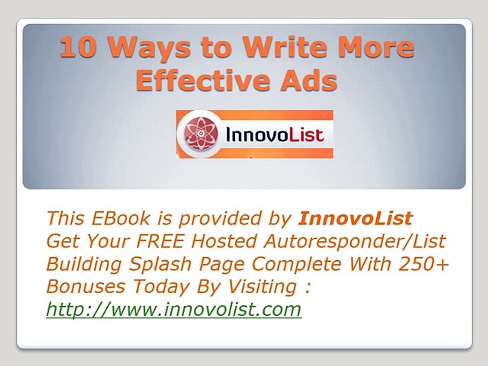 10 Ways to Write More Effective Ads