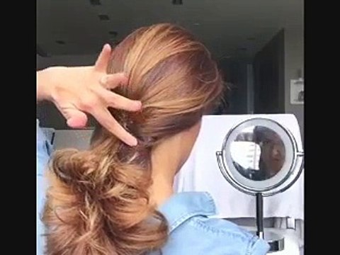 Hair Tutorials & Styles Messy Chignon by Sarah Angius
