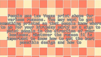 Choosing Las Vegas Print Shops