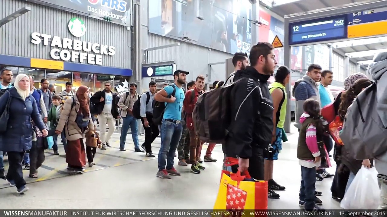 München Hauptbahnhof Einwanderer und Flüchtlinge Statistik