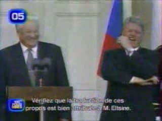 Fou rire Boris Eltsine et Bill Clinton